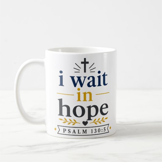 Mug Citation d'encouragement de l'Écriture J'attends d (Gauche)