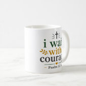 Mug Citation d'encouragement par les Écritures J'atten (Devant droit)
