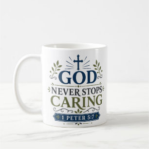 Mug Citation d'encouragement quotidien : Dieu ne cesse