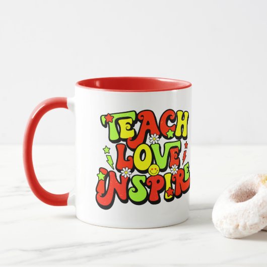 Mug Citation d'enseignement inspirant (Avec donut)