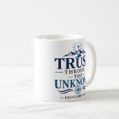 Mug Citation d'espérance chrétienne Confiance à traver (Devant droit)