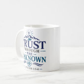 Mug Citation d'espérance chrétienne Confiance à traver (Devant gauche)