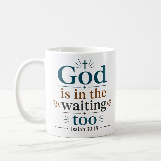 Mug Citation d'espérance chrétienne : Dieu est aussi d (Gauche)