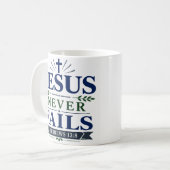 Mug Citation d'espérance scripturaire Jésus ne faillit (Devant gauche)