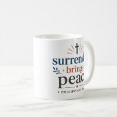 Mug Citation d'espérance scripturaire sur la reddition (Devant droit)