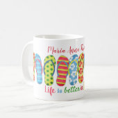 Mug Citation d'été mignonne personnalisée (Devant gauche)