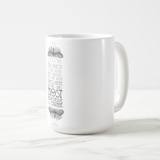 Mug Citation d'évolution de Darwin (Devant droit)