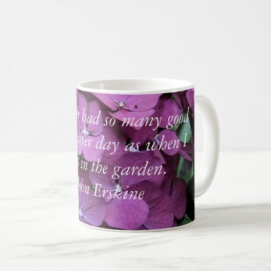 Mug Citation d'hydrangée et de jardinage (Devant droit)