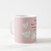 Mug Citation Diamants & Champagne – Édition Cher La Vi (Devant gauche)