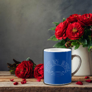 Mug Citation d'inspiration minimaliste bleue blanche l