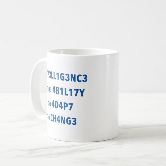 Mug Citation d'intelligence Motivation Musique (Devant gauche)