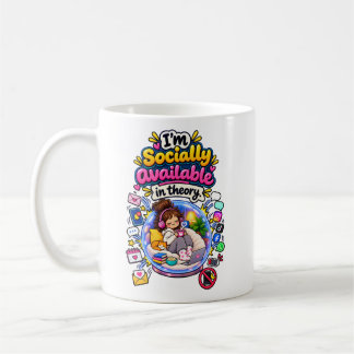 Mug Citation d'introverti drôle disponible socialement