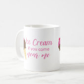 Mug Citation Distanante Sociale Cute Funny Glace Creat (Devant gauche)