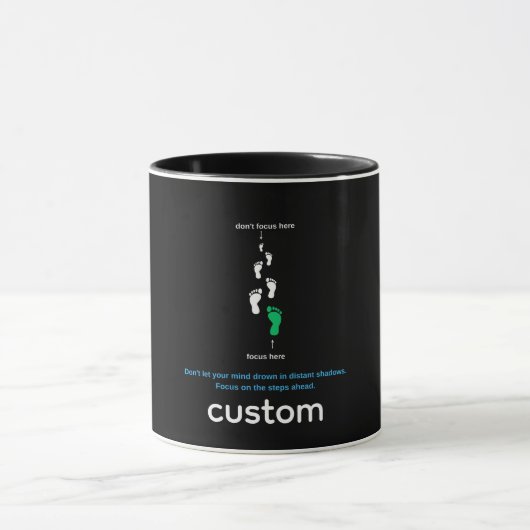 Mug Citation d'objectifs motivationnels - Minimaliste (Centre)