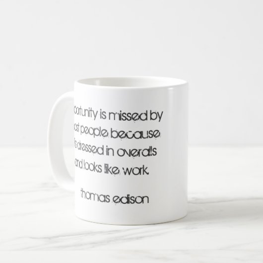 Mug Citation d'occasion par Thomas Edison (Devant gauche)