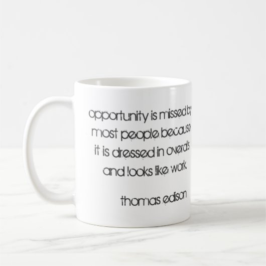 Mug Citation d'occasion par Thomas Edison (Gauche)