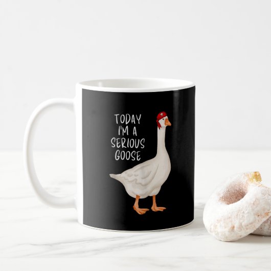 Mug Citation d'oie bête amusante Aujourd'hui je suis u (Avec donut)