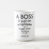 Mug Citation drôle Boss Humour Typhographie personnali (Centre)