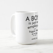 Mug Citation drôle Boss Humour Typhographie personnali (Devant gauche)