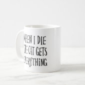 Mug Citation drôle d'amateur de chat (Devant gauche)