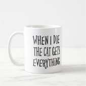 Mug Citation drôle d'amateur de chat (Gauche)
