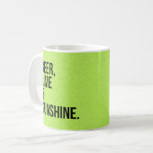 Mug Citation drôle de bière, de chaux et de soleil (Devant gauche)