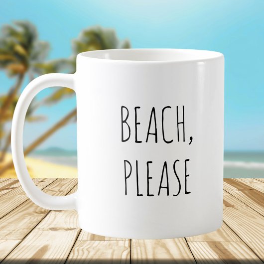Mug Citation drôle de blagues pun Beach mignon rustiqu