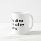 Mug citation drôle de buveur de café (Devant droit)