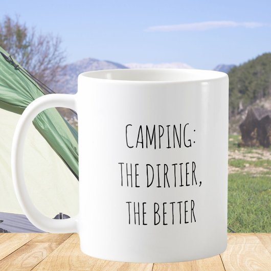 Mug Citation drôle de camping mignon rustique Humour d