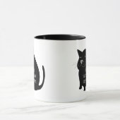 Mug Citation drôle de chat noir gros satisfait (Centre)