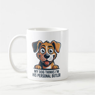 Mug Citation drôle de chien majordome de dessin animé