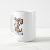 Mug Citation drôle de chien majordome de dessin animé (Devant gauche)