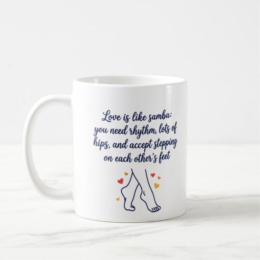 Mug Citation drôle de danse pour couples (Gauche)