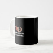 Mug Citation drôle de définition de retraite Retraite (Devant gauche)
