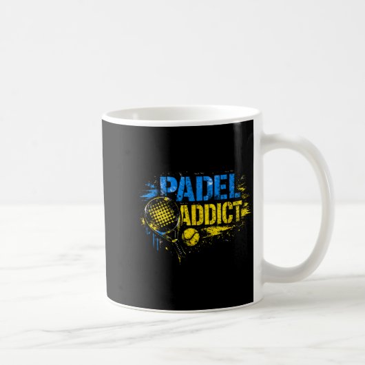 Mug Citation drôle de fan de padel (Droite)