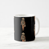 Mug Citation drôle de fille de plage Ne t'inquiète pas (Devant droit)