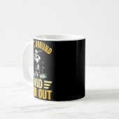 Mug Citation drôle de golf : Jouons et découvrez (Devant gauche)