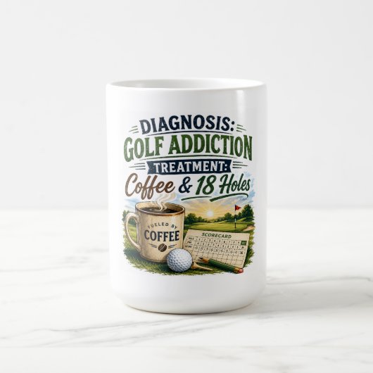 Mug Citation drôle de golf pour golfeur (Centre)