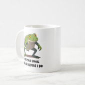 Mug Citation drôle de grenouille avec couteau Mème (Devant gauche)