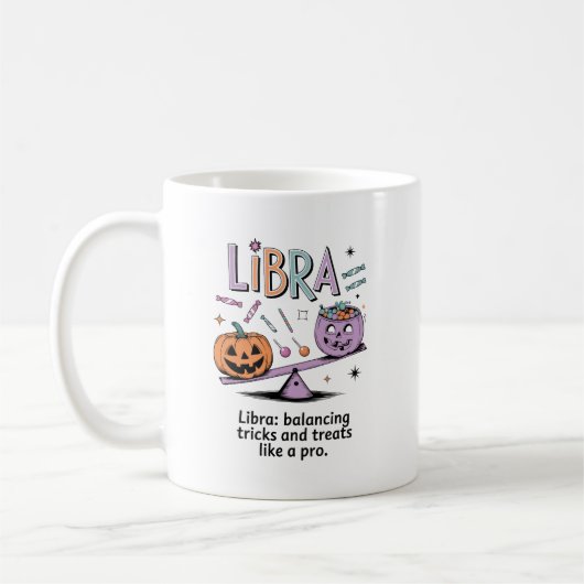 Mug Citation drôle de Halloween Libra Zodiac (Gauche)