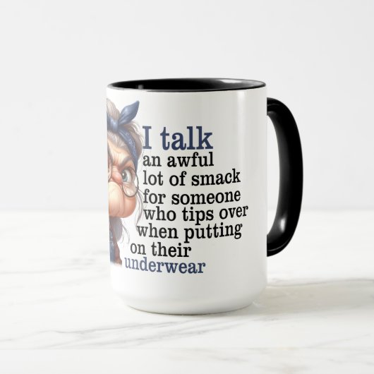 Mug Citation drôle de la vieille dame (Devant droit)