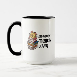 Mug Citation drôle de livre Amateur de chat Catégorie 