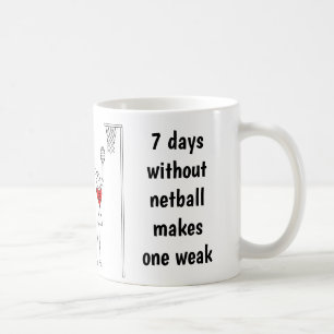 Mug Citation drôle de net-ball de positions de joueur