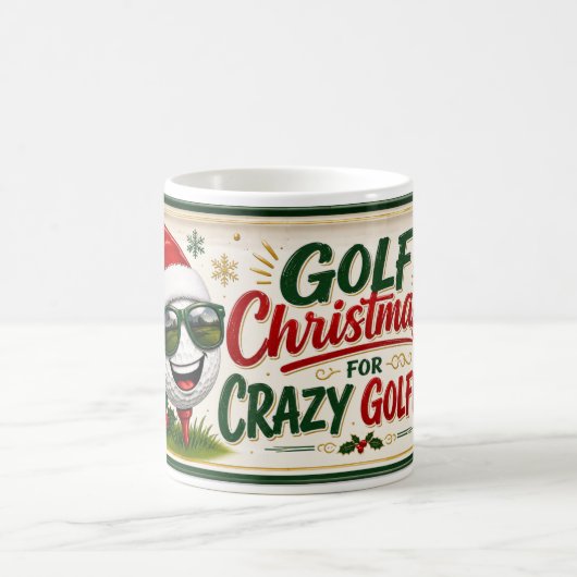 Mug Citation drôle de Noël pour golfeur (Centre)