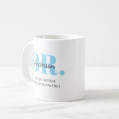 Mug Citation Drôle de Nom Personnalisé Diplôme de Doct (Devant gauche)