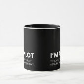 Mug Citation drôle de pilote (Centre)