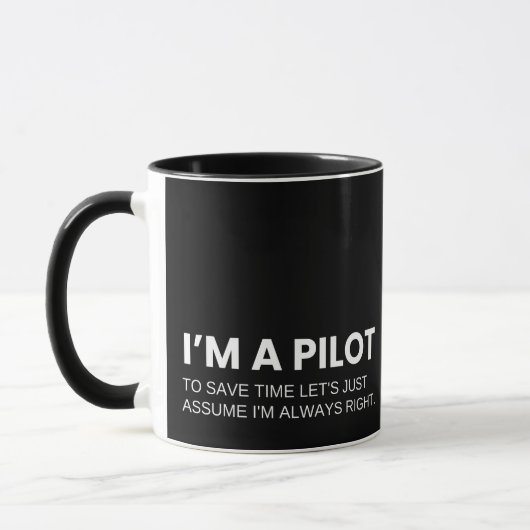 Mug Citation drôle de pilote (Gauche)