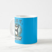 Mug Citation drôle de procrastination Petit humour mig (Devant gauche)