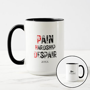 Mug Citation drôle de remise de diplôme de doctorat su