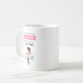 Mug Citation drôle de shopping Pas une lâcheuse pour e (Devant gauche)